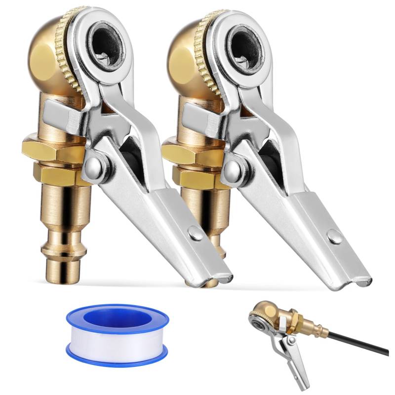 Cabilock 2Stücke Auto Luftfutter Verriegelbares Reifen Luftspannfutter Luftkompressoren Und Druckluftschläuche Sicheres Aufpumpen Von Reifen von Cabilock