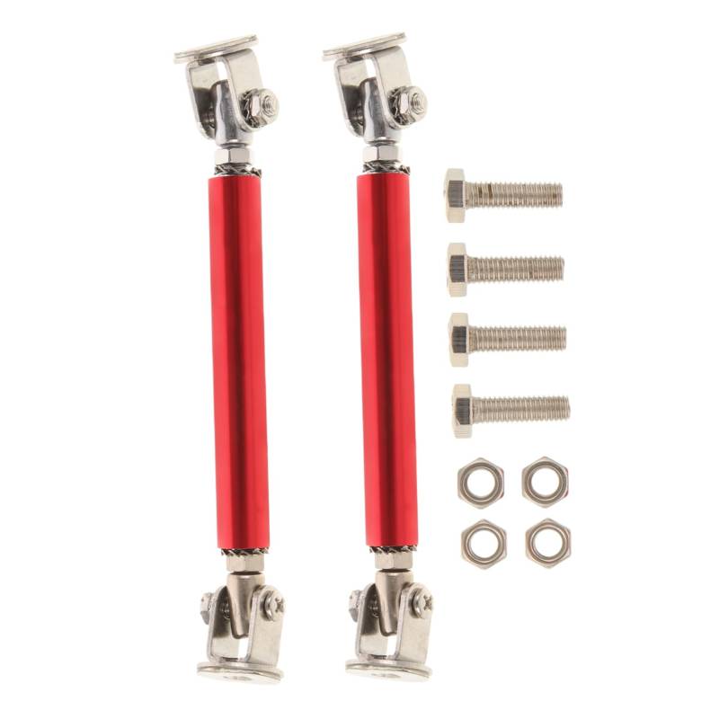 Cabilock 2Stücke Stainless Steel Adjustable Front Splitter Strut Rod Durable Easy Installation Enhances Vehicle Appearance von Cabilock