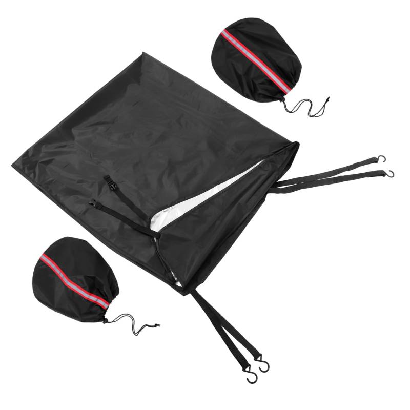 Cabilock 3 Stück Vorderabdeckungsspiegelabdeckungssatz Auto Windschutzscheibe Auto Schneedecke Windschutzscheiben-Regenschutz Frostschutz für die Windschutzscheibe Black von Cabilock