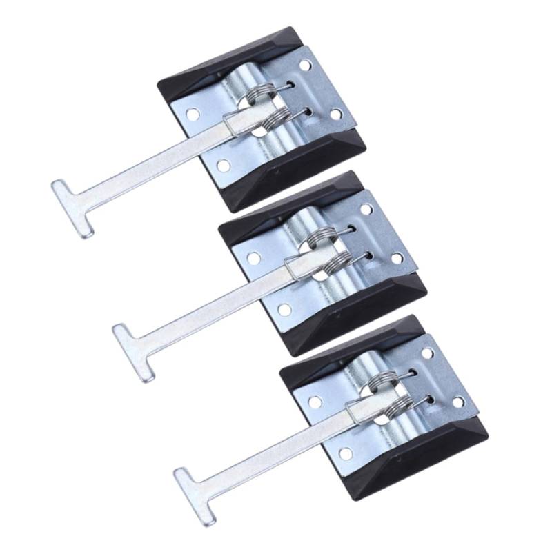 Cabilock 3 Stück Windhaken Stopper Tür Aluminium fangen Zubehör Ersatz über schwer Wohnmobil verriegeln Stamm Wohnwagen fängt groß montieren Plastik Silver von Cabilock