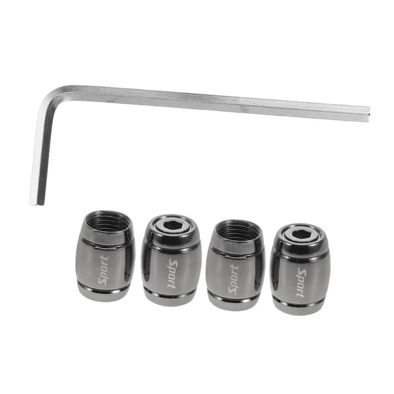 Cabilock 4 Stück Atmungsaktive Hauben Radkappen Abdeckung Reifenkappen Motorrad Reifenventilkappe Außen Ersatzventilkappen Chrom Reifenstopper Aluminium Universal Luftreifen von Cabilock