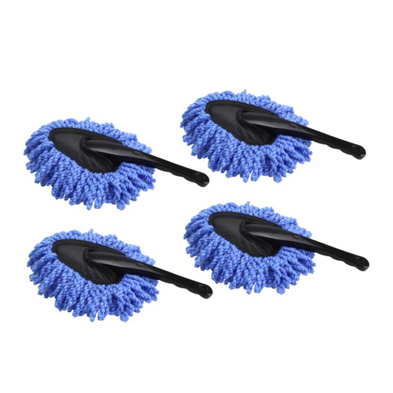 Cabilock 4 Stück Auto Wachsbürste Nanofaser-Auto-armaturenbrett-staubtuch Auto Reinigungsmittel Auto Staubwedel Blue von Cabilock