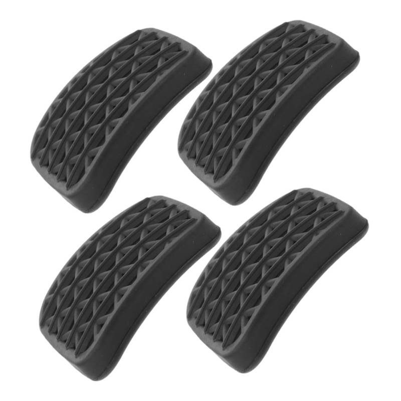 Cabilock 4 Stück Bremspedalleder Auto-Fußpedal Abdeckung Pedale Bremsbeläge Ersatz Schwarz Pads Pedalauflage Auto Bremspedalauflage Austausch der Pedalauflage Gummi Black von Cabilock
