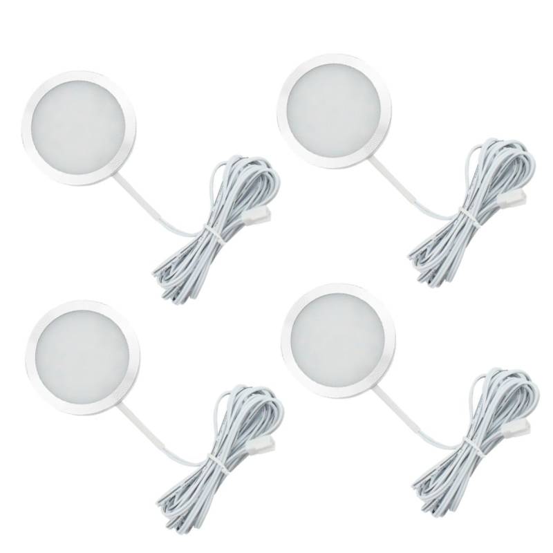 Cabilock 4 Stück Downlight Lichter Abrunden Lampe Herunter Garderobenlicht Deckenlampe -down-licht Camper Licht Schrank Anzeigelampe Weinschrank Licht Anhänger Lampe Kupfer Weiß von Cabilock