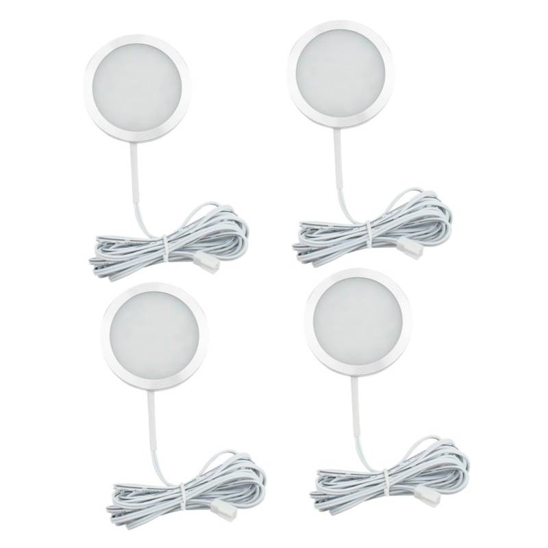 Cabilock 4 Stück Downlight Wohnwagen Licht Lampe herunter Kabinen-Deckenlampe Wohnmobil Licht -Down-Lampe Schranklampe Lichter abrunden -Down-Licht Aluminiumlegierung Weiß von Cabilock
