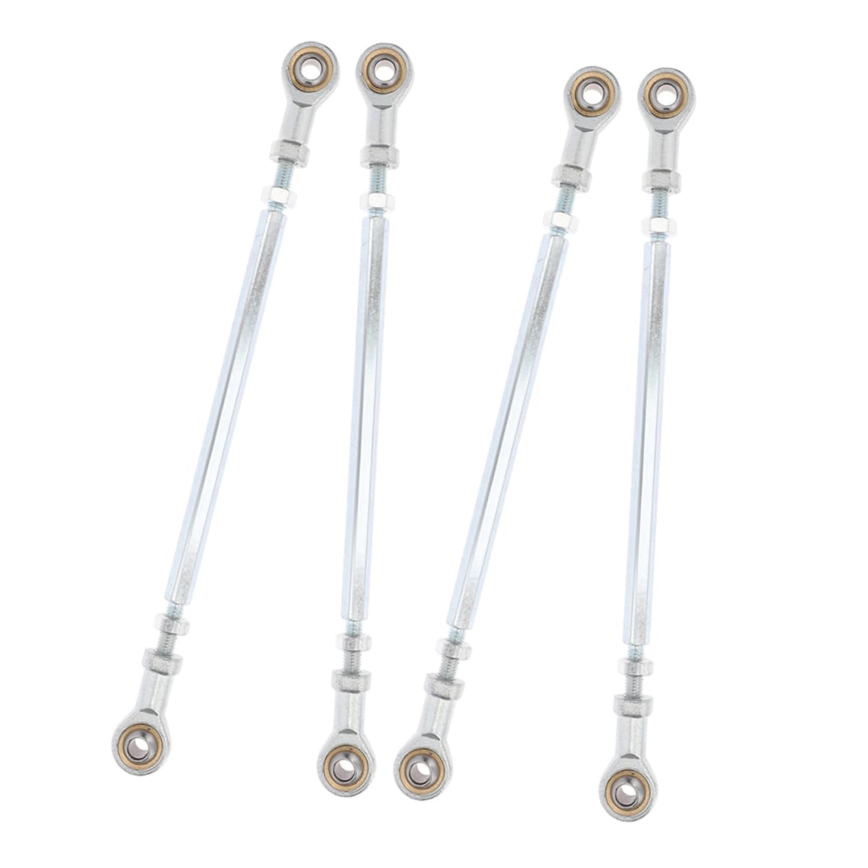 Cabilock 4 Stück Lenkspurstange Zubehör Spurstangeneinheit ATV-Spurstangenbaugruppe Spurstangensatz für die Lenkung Spurstangen für ATV Spurstange ATV Spurstangenkopfsatz Edelstahl 304 Weiß von Cabilock