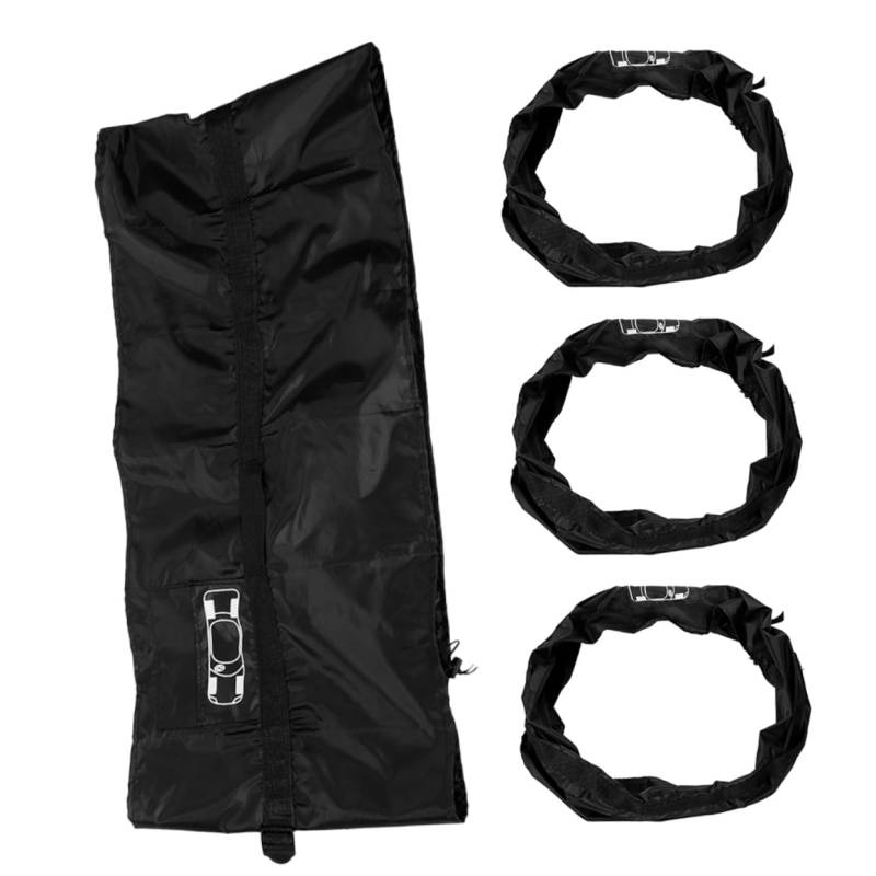 Cabilock 4 Stück Reifenabdeckungen Für Räder Wohnmobil Für Abdeckungen Sonnenschutz Anhängerreifen Anhängerreifen Radabdeckung Schwarz 190T Polyester von Cabilock