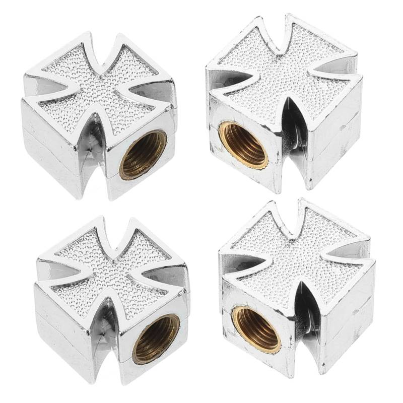 Cabilock 4 Stück Ventilkappe Abdeckung Der Reifenluftkappen Ventilschaftabdeckung Für Reifen Auto Reifenreparatur Kit Ventilschaftkappe Für Autoreifen Reifenventilabdeckungen Silver Plastik von Cabilock