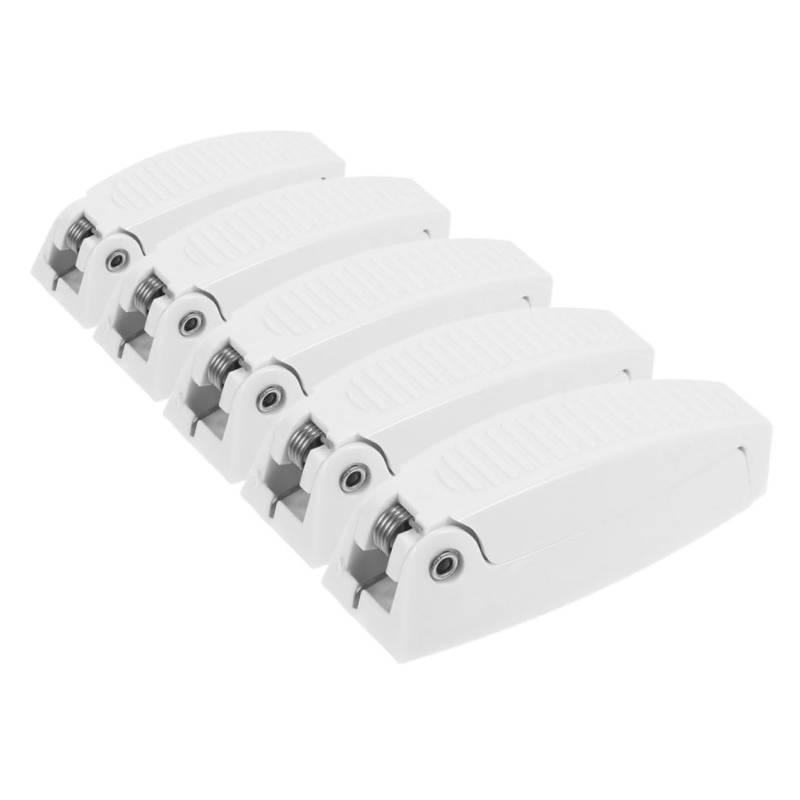 Cabilock 5 Stück Tür Und Fensterschnallen Gepäcktürverschluss Aufbewahrungstürriegel Gepäcktürhalter Wohnmobilhalter Gepäcktürhalter Türhalter Kunststoff Weiß von Cabilock