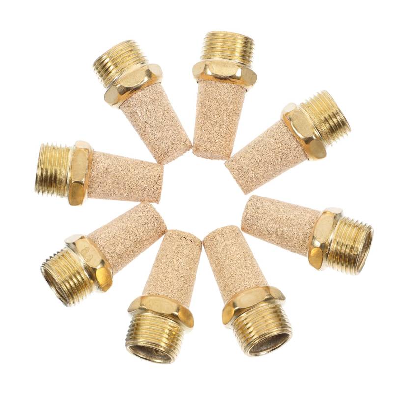 Cabilock 8 Stück Magnetventilfilterschalldler Magnet-schalldämpferventile Mit Gewinde Magnetventile Für Zylinder Magnetschalldämpferventile Zylinderbeschläge Zylinderteile Kupfer Golden von Cabilock