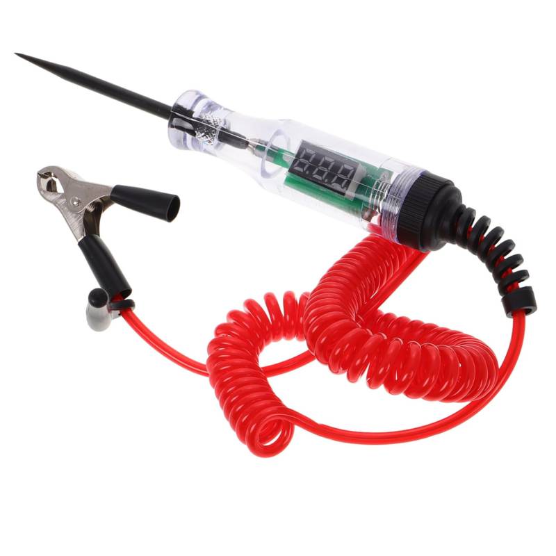 Cabilock Bleistift Testen Spannungsprüfer Digitales Schaltkreistesterlicht Elektrischer Prüfstift Leistungstester Tester Für Elektrozäune Kfz-stromkreistester Für Glühbirnen Metall von Cabilock