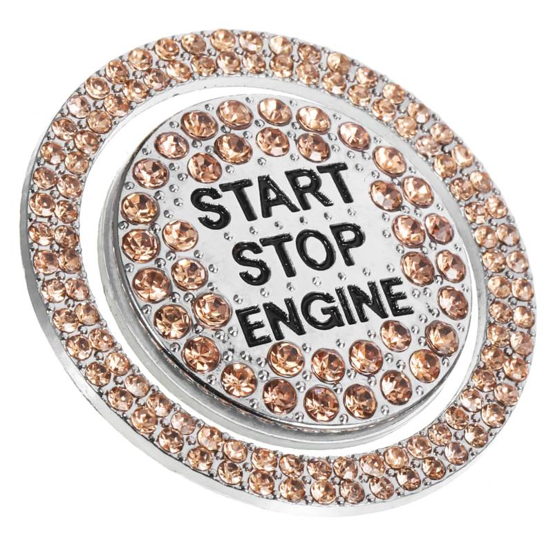 Cabilock Bling Ring Für Zündknopf Rhinestone Abdeckung Universelle Auto Schutzfolie Einfache Installation Glänzende Auto Accessoires Kompatibel Mit Meisten von Cabilock