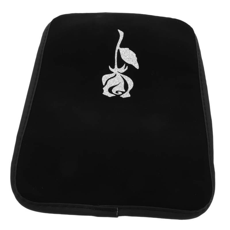 Cabilock Box Rose Armlehnenboxmatte Autozubehör Autoarmlehne Autoinnenausstattung Auto Mittelkonsolenpolster Aufbewahrungsarmlehne Auto Armlehnenpolster Mittelkonsole Pu Leder Silber von Cabilock