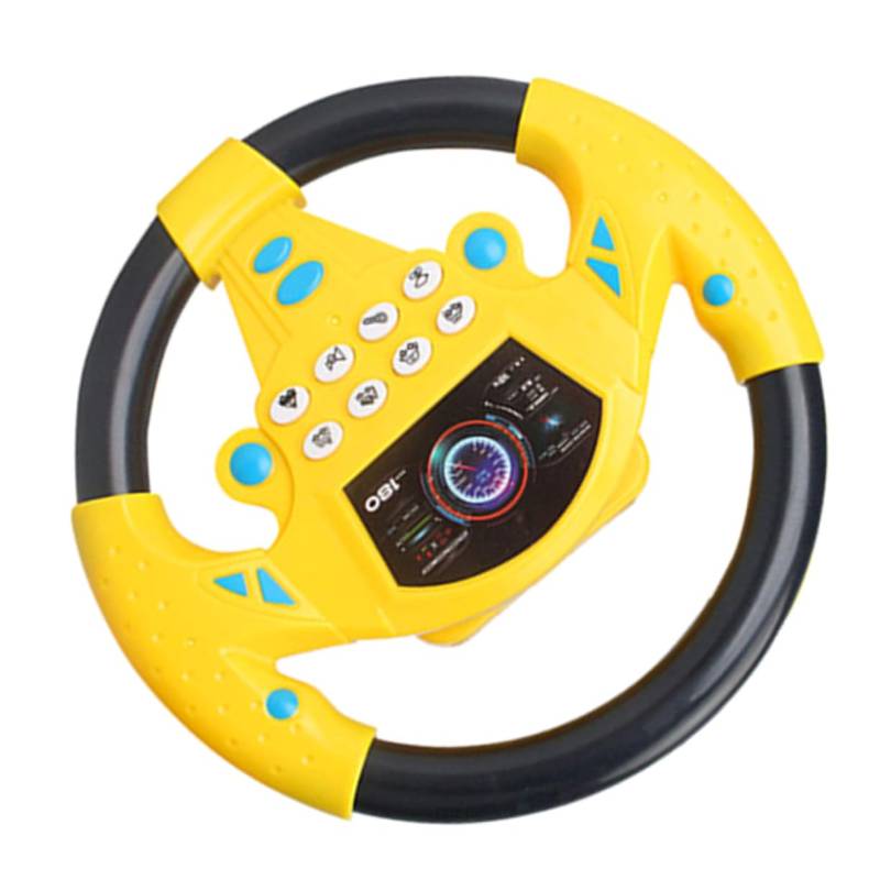 Cabilock Lenkradsimulator Kinderspielzeug Lenkrad Für Kleines Autositzspielzeug Simuliertes Beifahrer Mini Lenkrad Für Lenkrad Für Autositz Für Kleinkinder Kunststoff Gelb von Cabilock