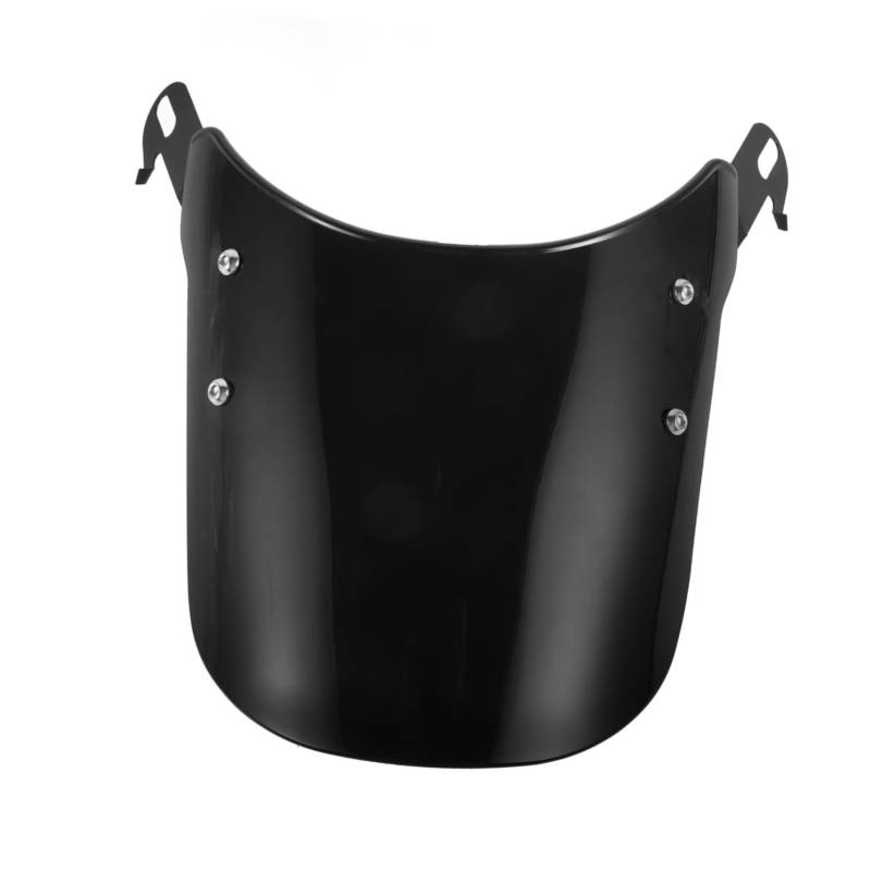 Cabilock Motorrad Windschutzscheibe Groß Klassisch Verstellbar Grau Front Deflektor Motorrad Schutz Ersatz Straßenmotorräder Roller Windschutzscheibe Schwarz von Cabilock