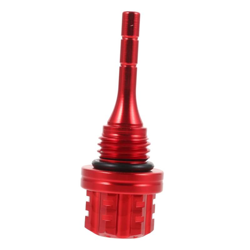 Cabilock Passt Kann Kleine Öl Motorrad Motorrad Überprüfung Getriebe Flüssigkeit Ebene Motor Ebene Tank Rot Aluminium Legierung von Cabilock