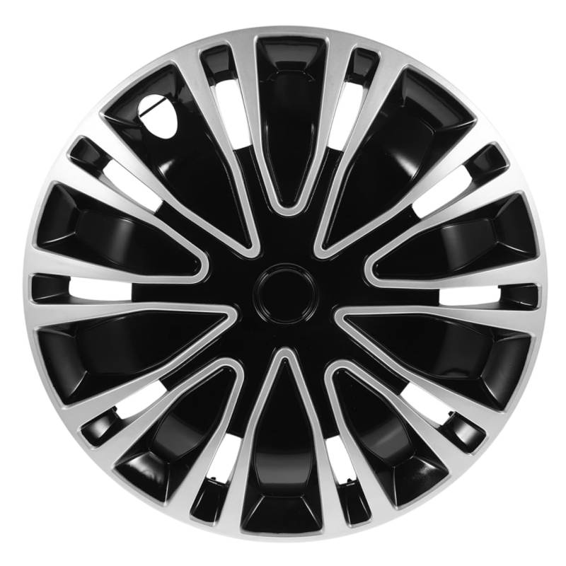 Cabilock Radkappen Dekoration Radkappe Dunkles Chrom Radkappen Edelstahl Silberfarben Universelle Felgenabdeckung Radkappen Universelle Felgenabdeckung Radnabenabdeckung Auto von Cabilock
