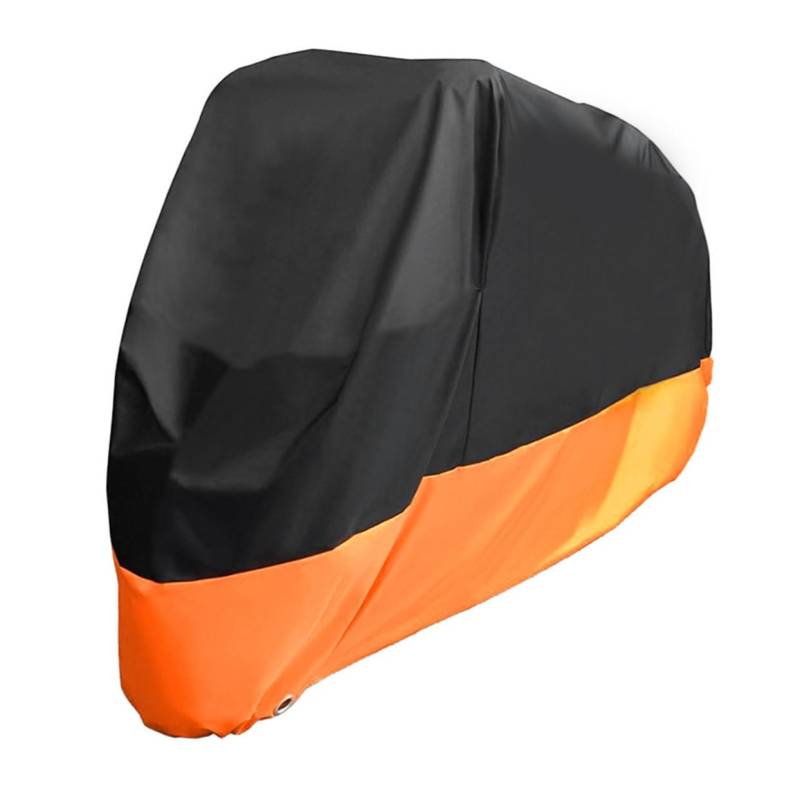 Cabilock Sonnenschutzautoabdeckung Atmungsaktive Motorradabdeckung Mit Uv-Schutz wasserdichte Motorradabdeckung Regen-uv-atmungsaktive Motorradabdeckung Abdeckung Für Motorrad Orange von Cabilock