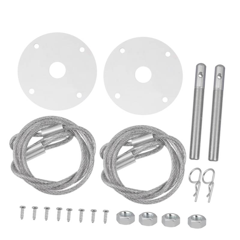 Cabilock Universelles Motorhaubenschloss Kit aus Aluminiumlegierung mit Racing Hood Pin Schutz für Motorraum Kratzfest Installieren für Fahrzeugmodifikationen von Cabilock