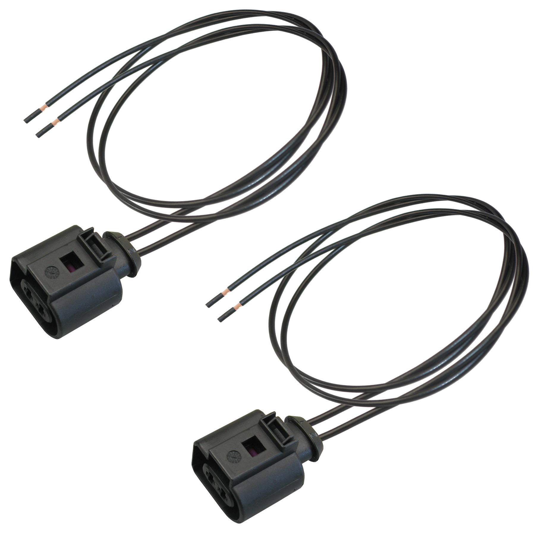 2X Stecker 2-polig für OEM 1J0973722 Reparatursatz 1,00² Kabelsatz 1J0 973 722 von Cable Solution