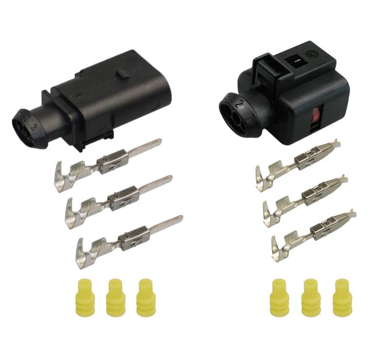 Cable Solution 3D0 973 703 und 1J0 973 803 Reparaturset 3-pol. Stecker Steckverbinder Connector von Cable Solution