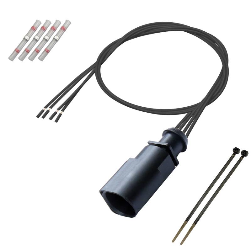 Kabel Reparatursatz 4-polig Stecker 4B0973812 4B0 973 812 kompatibel zu VW Audi SEAT Skoda von Cable Solution