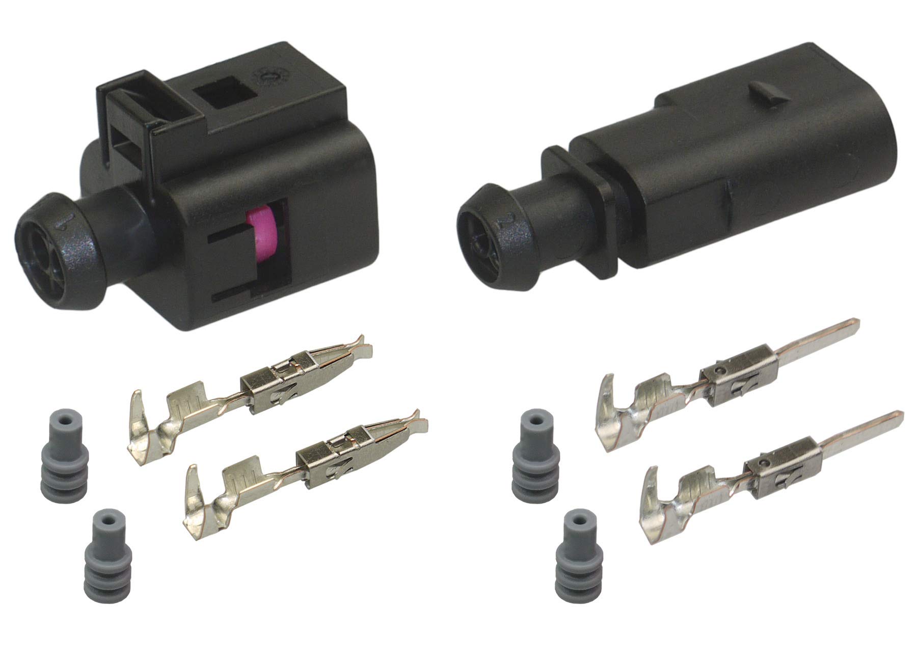 Reparatur Set Stecker VW 1J0 973 802 Steckverbinder 1J0973702 Stift u. Buchse von Cable Solution