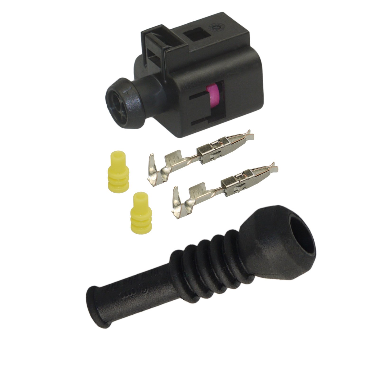 Reparatursatz Stecker 2-polig Buchse OEM 1J0 973 702 1J0973702 mit Gummitülle 6N0 906 102 Reparatursatz Stecker 2-polig Buchse OEM 1J0 973 702 1J0973702 mit Gummitülle 6N0 906 102 von Cable Solution