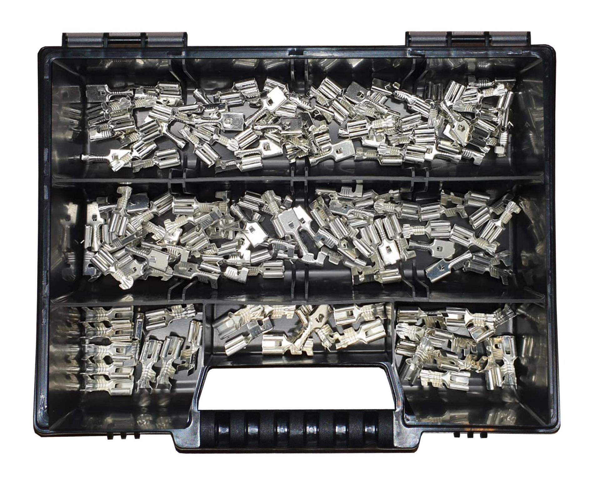 Sortiment mit Flachsteckhülsen 6,3x0,8 DIN 46340 T3 Form A Industrie KFZ LKW Sortiment mit Flachsteckhülsen 6,3x0,8 DIN 46340 T3 Form A Industrie KFZ LKW von Cable Solution