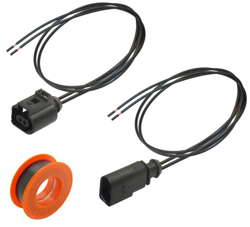 Stecker OEM 1J0973802/1J0973702 Kabelsatz 2-pol. Stift+Buchse+PVC Tape Isolierband ABS ESP von Cable Solution
