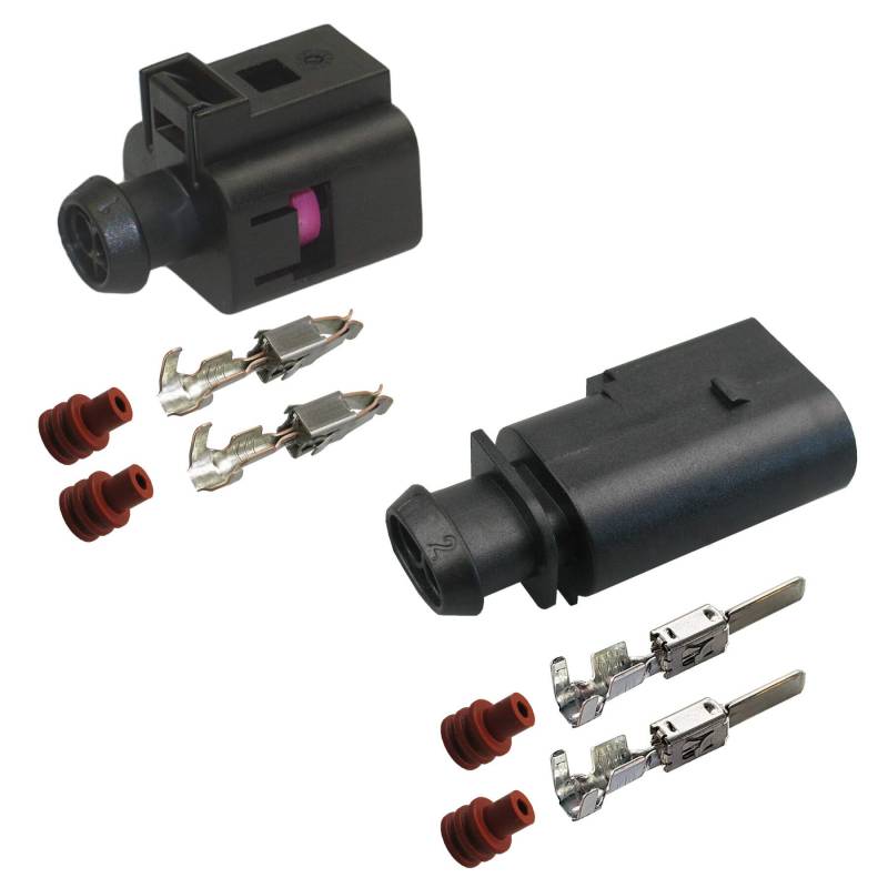 Stecker Set 1J0973722 + 8D0973822 Reparaturset 2-pol. 1,00²-2,50² OEM von Cable Solution