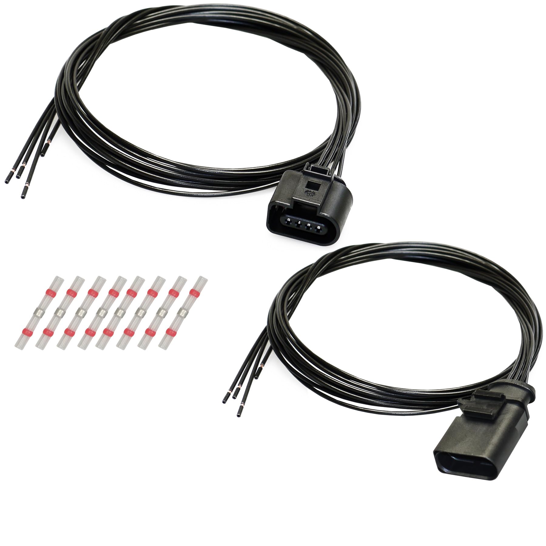 Stecker Set kompatibel zu VW Audi 1K0973804 / 1J0973704 Reparatursatz 4-pol Kabelsatz Stift/Buchse von Cable Solution