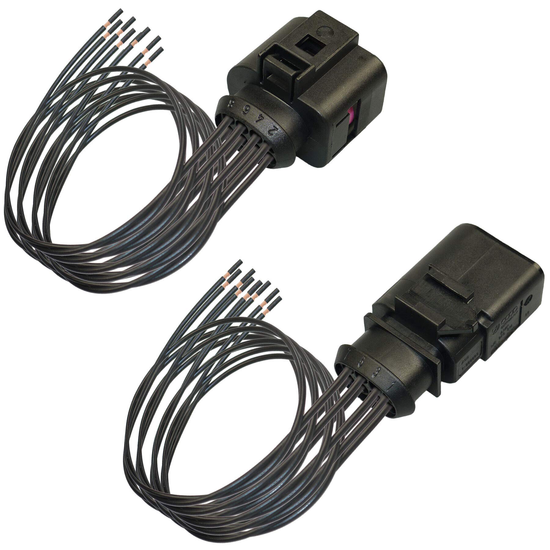 Reparatursatz 8-pol Kabelsatz Stecker Set kompatibel zu VW Audi SEAT Skoda 1J0973714 / 1J0973814 Stift/Buchse Reparatursatz 8-pol Kabelsatz Stecker Set kompatibel zu VW Audi SEAT Skoda 1J0973714 / 1J0973814 Stift/Buchse von Cable Solution