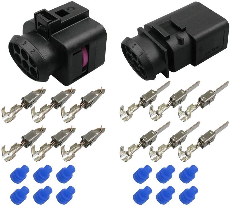 Stecker Set passt zu OEM 1J0973733 + 1J0973833 Reparaturset 6-pol. 0,50²-1,00² von Cable Solution