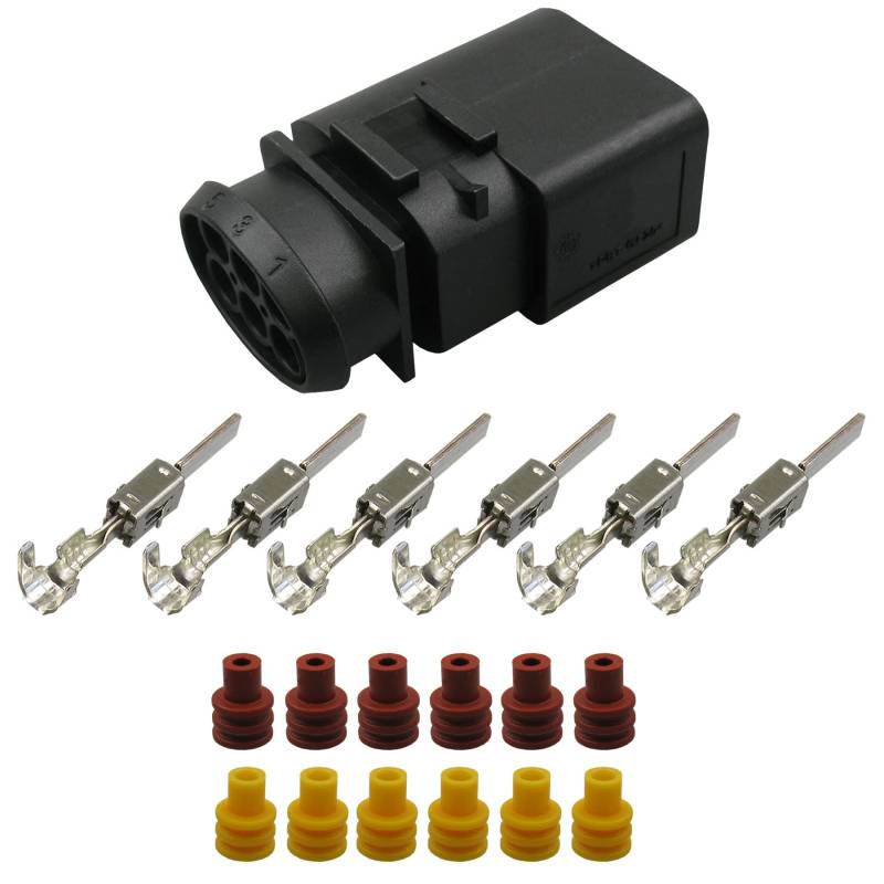 Stecker kompatibel zu VW, Audi, SEAT, Skoda 1J0973833 / 1J0 973 833 Multi Reparatursatz 6-pol. Stift 1,0²-2,5² von Cable Solution