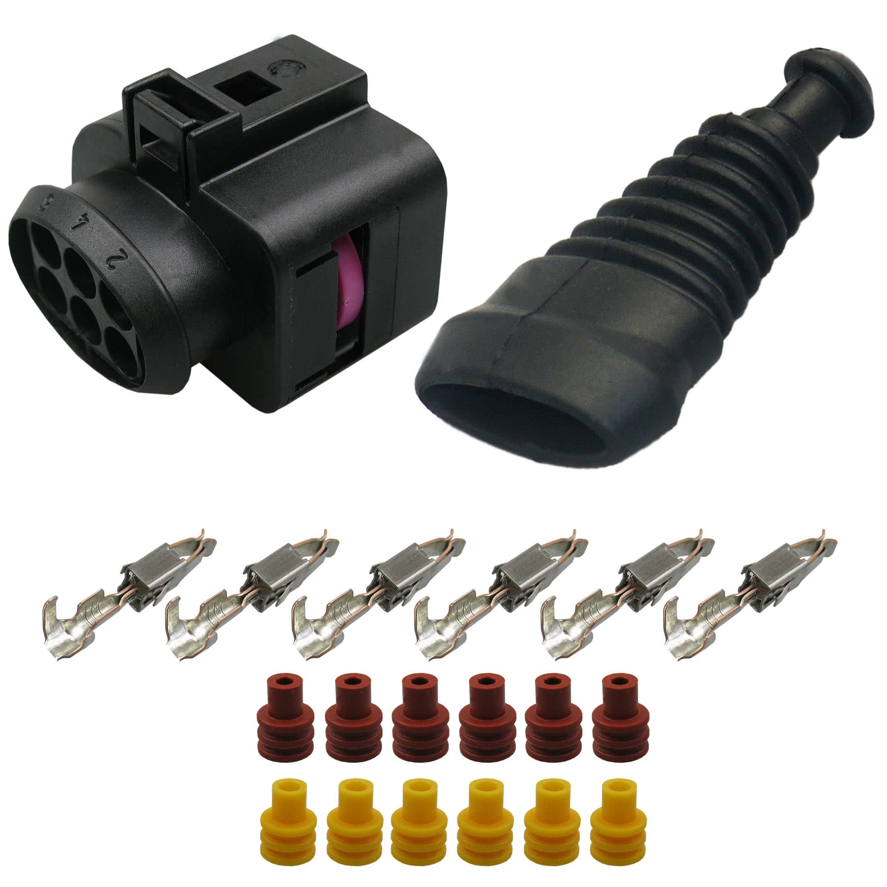 Cable Solution Stecker passt zu OEM 1J0973733 Multi Reparatursatz 6-pol. 1,00²-2,50² Tülle 1J0 973 733 Cable Solution Stecker passt zu OEM 1J0973733 Multi Reparatursatz 6-pol. 1,00²-2,50² Tülle 1J0 973 733 von Cable Solution