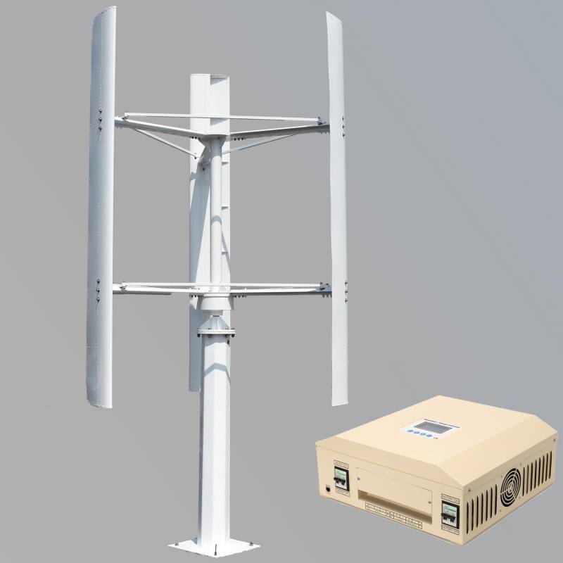 5000W Windkraftanlage 96V 120V 220V 380V Vertikale Windgenerator, Außenrotor-Permanentmagnet-Generator Windturbinen für Häuser, Bauernhöfe und Boote, mit Laderegler (mit PWM Boost-Charger, 380V) von Cadinor