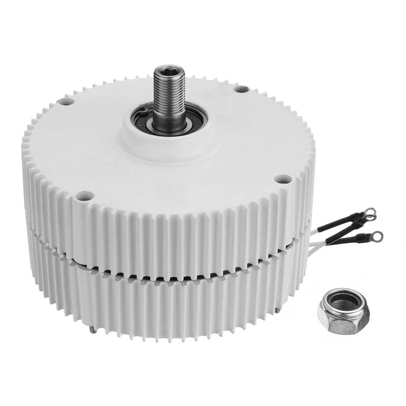 800W Permanentmagnet Generator 12V 24V 48V – 3-Phasen Dynamo – Getriebeloser, bürstenloser Wechselstrom-Generator – 650 U/min Lichtmaschine für Windkraftanlagen (12, Volt) von Cadinor