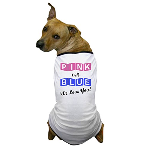 CafePress, Pink oder Blau We Love You – Hund T-Shirt, Haustier Kleidung, Funny Hund Kostüm von CafePress