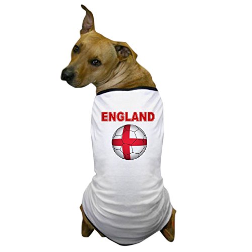 CafePress England Fußball – Hund T-Shirt, Haustier Kleidung, Funny Hund Kostüm von CafePress