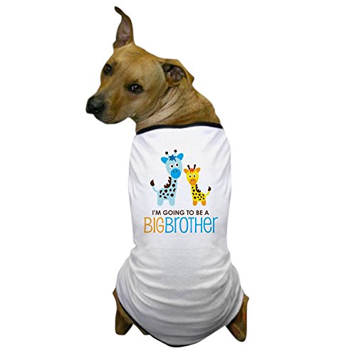 CafePress – Giraffe Going To Be A Big Brother – Hund T-Shirt, Haustier Kleidung, Funny Hund Kostüm von CafePress