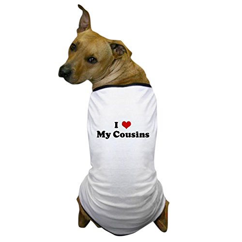 CafePress – I love my Cousins – Hund T-Shirt, Haustier Kleidung, Funny Hund Kostüm von CafePress