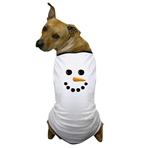 CafePress – Schneemann Gesicht – Hund T-Shirt, Haustier Kleidung, Funny Hund Kostüm von CafePress