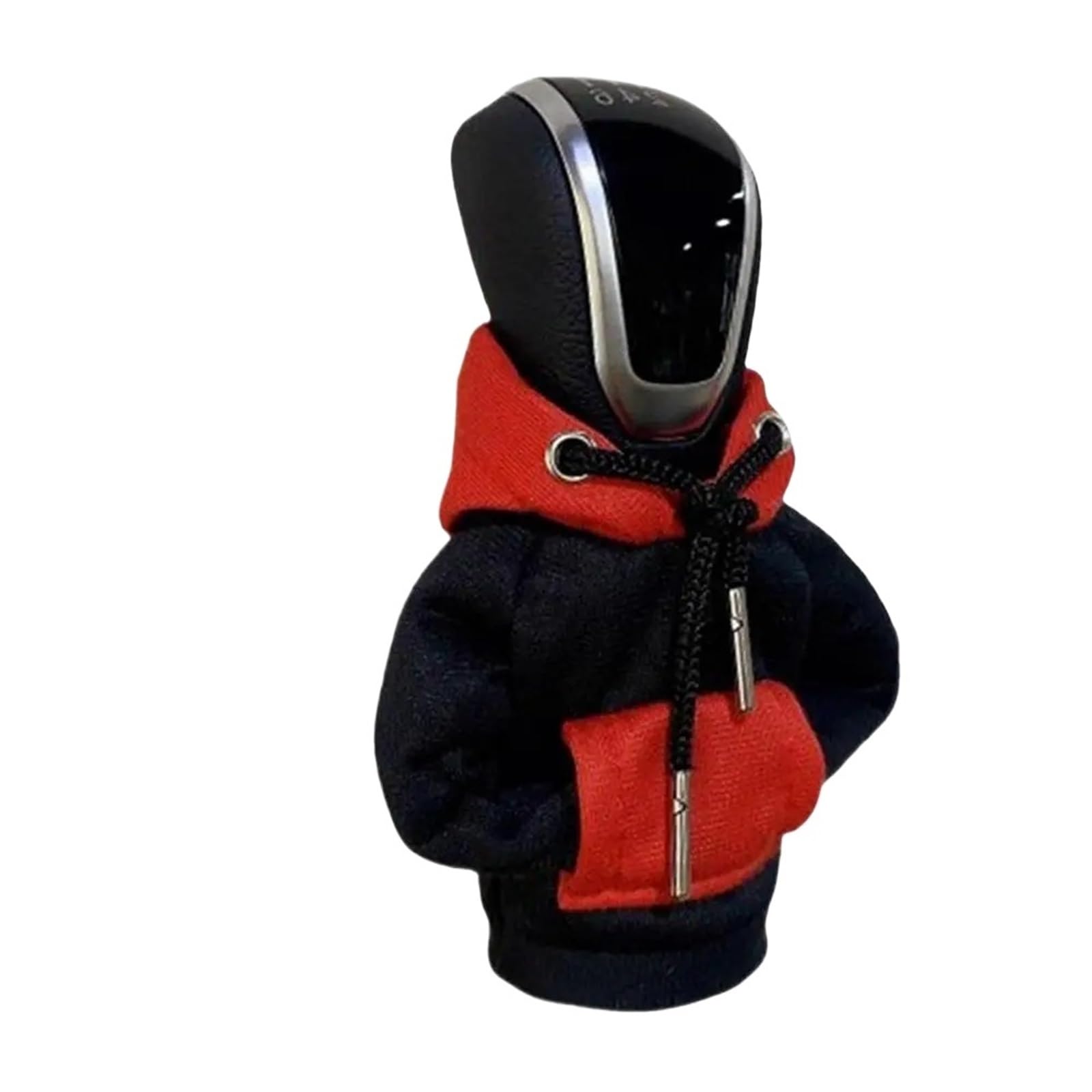 Cahnvob 4-teilige Auto-Schaltknauf-Abdeckung – Manuell Automatisch Universal – Schalt-Hoodie mit Mehreren Farben for die Auto-Innendekoration(Black red) von Cahnvob