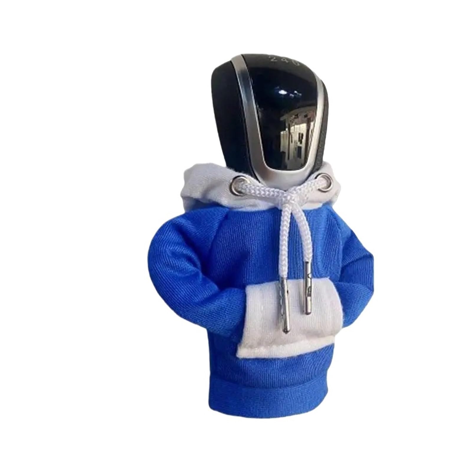 Cahnvob 4-teilige Auto-Schaltknauf-Abdeckung – Manuell Automatisch Universal – Schalt-Hoodie mit Mehreren Farben for die Auto-Innendekoration(Blue White) von Cahnvob