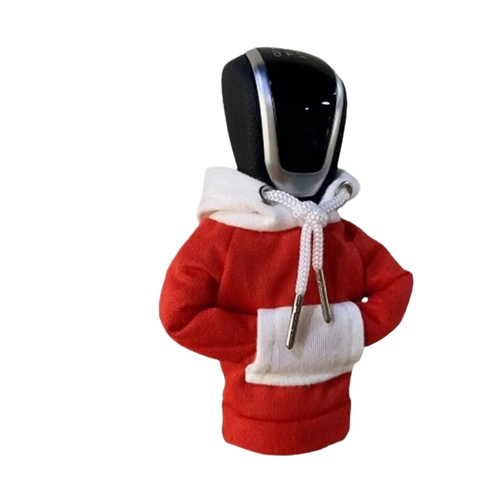 Cahnvob 4-teilige Auto-Schaltknauf-Abdeckung – Manuell Automatisch Universal – Schalt-Hoodie mit Mehreren Farben for die Auto-Innendekoration(Red White) von Cahnvob