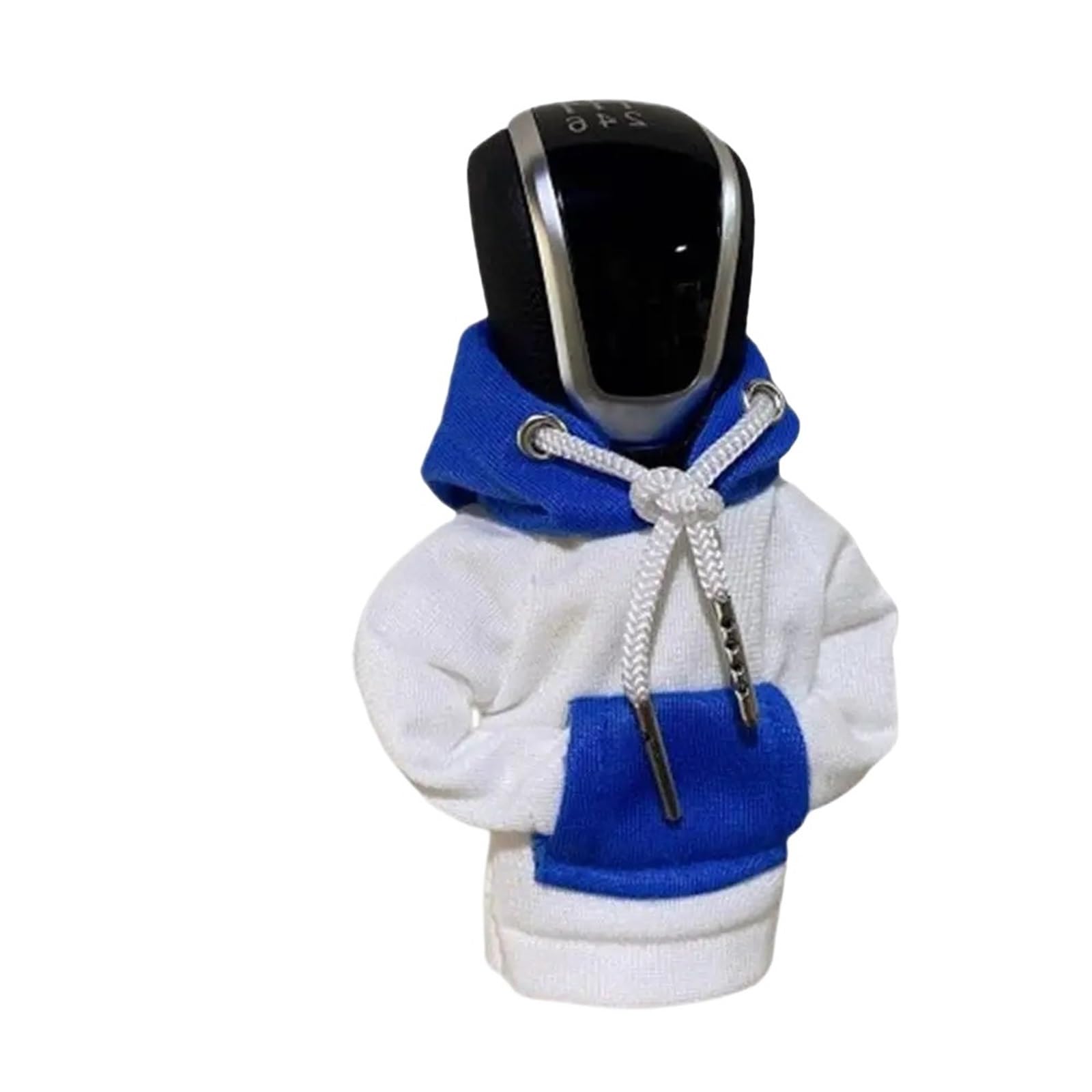 Cahnvob 4-teilige Auto-Schaltknauf-Abdeckung – Manuell Automatisch Universal – Schalt-Hoodie mit Mehreren Farben for die Auto-Innendekoration(White Blue) von Cahnvob