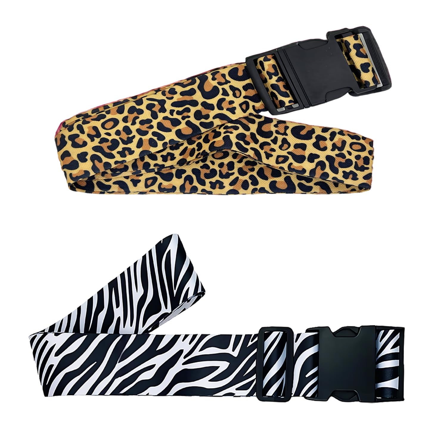 2 Stück Luggage Strap, Gepäckgurt, Koffergurt, Kofferband, Leopardenmuster, Zebra-Print, Design Koffergurte, Gepäck Schnell Identifizieren Und Schützen,für Rucksack, 22-26 Zoll Koffer 2 Stück Luggage Strap, Gepäckgurt, Koffergurt, Kofferband, Leopardenmuster, Zebra-Print, Design Koffergurte, Gepäck Schnell Identifizieren Und Schützen,für Rucksack, 22-26 Zoll Koffer von CaiYuanGJ