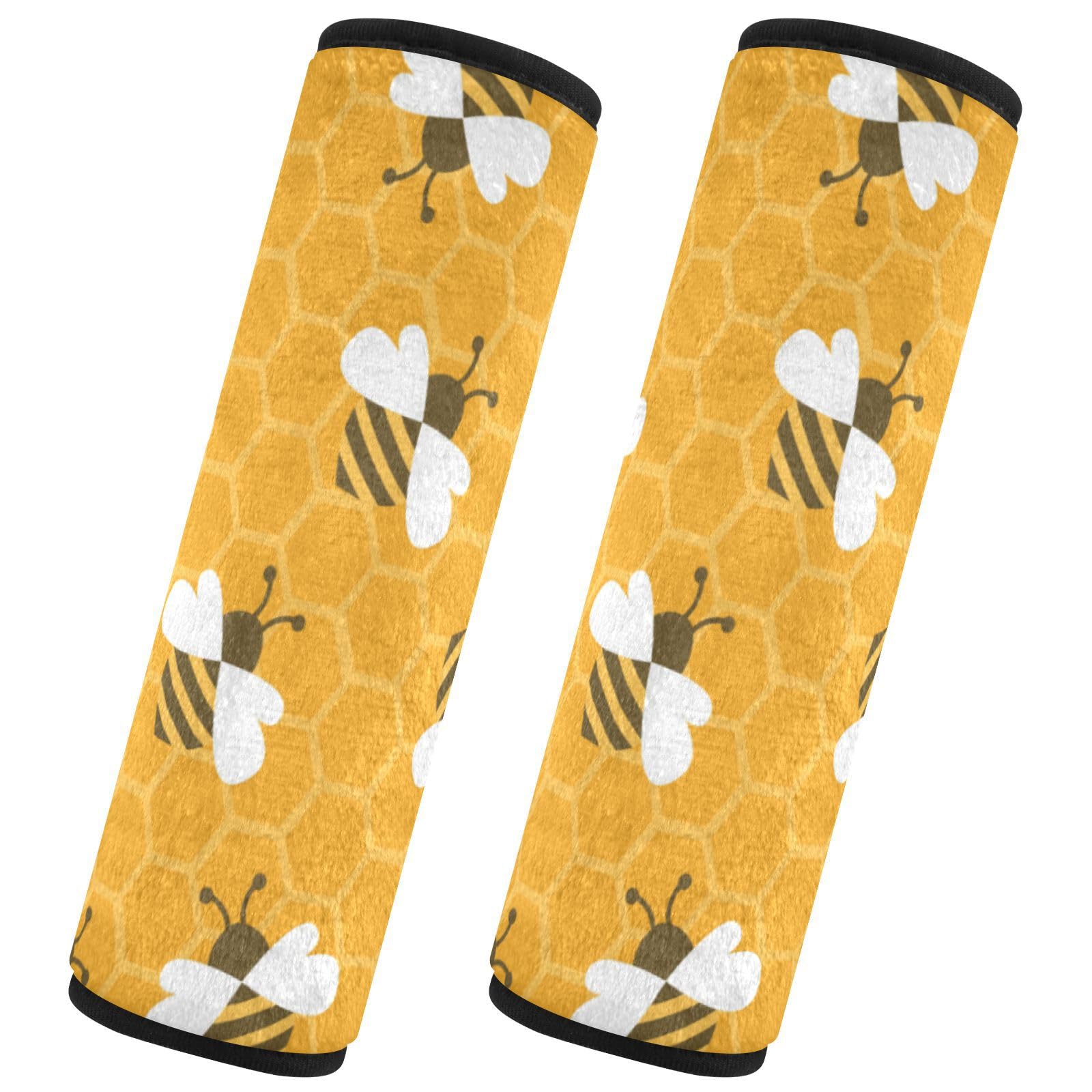 Auto Sicherheitsgurtpolster Abdeckungen 2 Pack Atmungsaktiv Auto Sicherheitsgurt Schulterabdeckung Rucksack Gurt Abdeckung Autozubehör für Erwachsene Jugend Kinder M Bee Honig Muster Illustration Auto Sicherheitsgurtpolster Abdeckungen 2 Pack Atmungsaktiv Auto Sicherheitsgurt Schulterabdeckung Rucksack Gurt Abdeckung Autozubehör für Erwachsene Jugend Kinder M Bee Honig Muster Illustration von Caihoyu