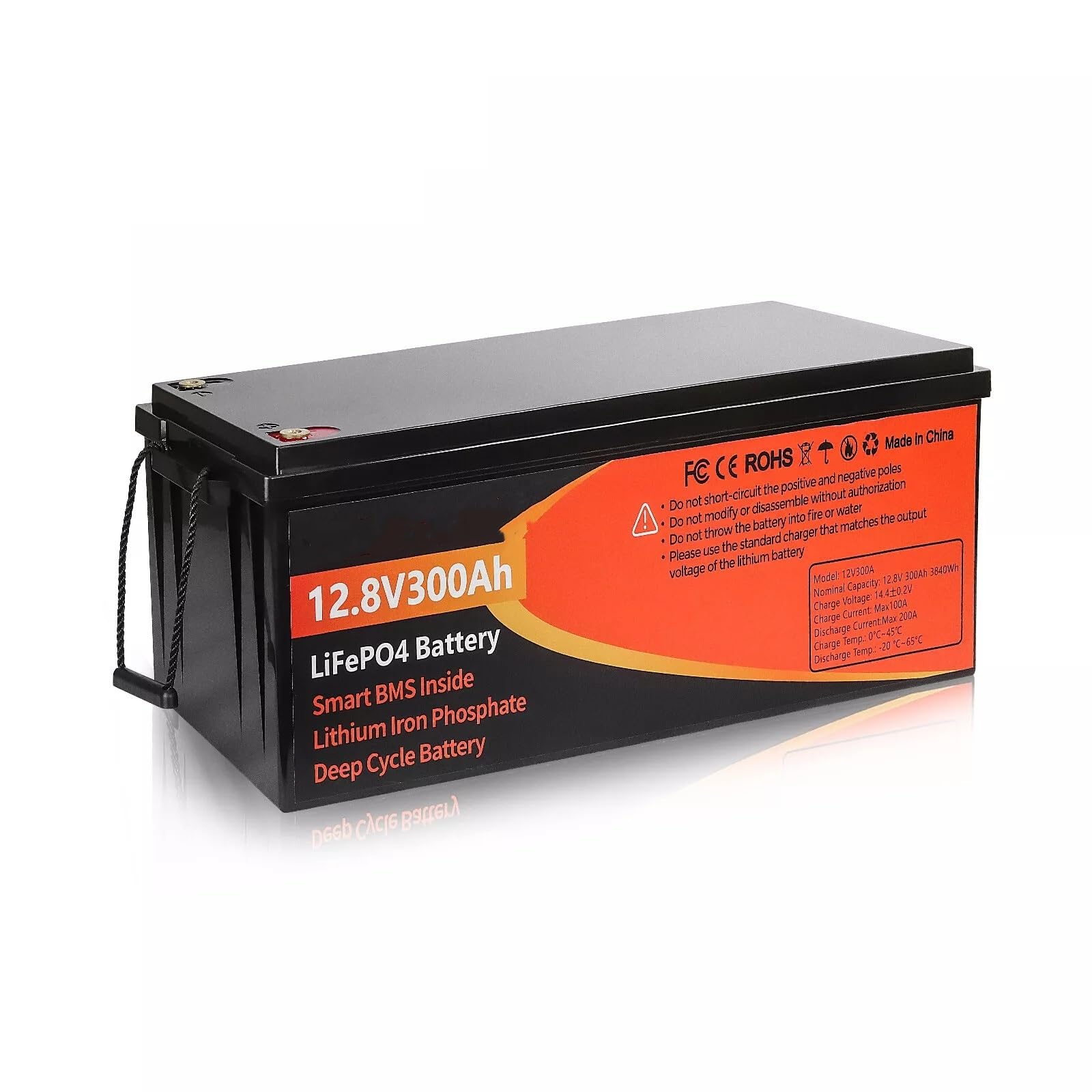 LiFePO4 12V 300Ah Batterie,Deep Cycle Batterien,3840Wh Lithium Akku mit 15000Tiefzyklus,Intelligentem BMS und Abschaltschutz bei Niedrigen Temperaturen für Camping,Solarpanel Kit,Wohnmobil LiFePO4 12V 300Ah Batterie,Deep Cycle Batterien,3840Wh Lithium Akku mit 15000Tiefzyklus,Intelligentem BMS und Abschaltschutz bei Niedrigen Temperaturen für Camping,Solarpanel Kit,Wohnmobil von Cairhornce
